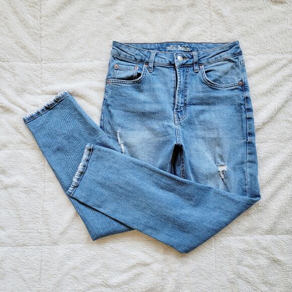 Wild Fable High Rise Distressed Mom Jeans - Picture 1 of 5